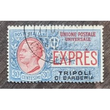 COLONIAS ITALIANAS TRIPOLI DI BARBERIA 1910 Yv EXPRESO 2 MUY BUEN SELLO 15 EUROS
